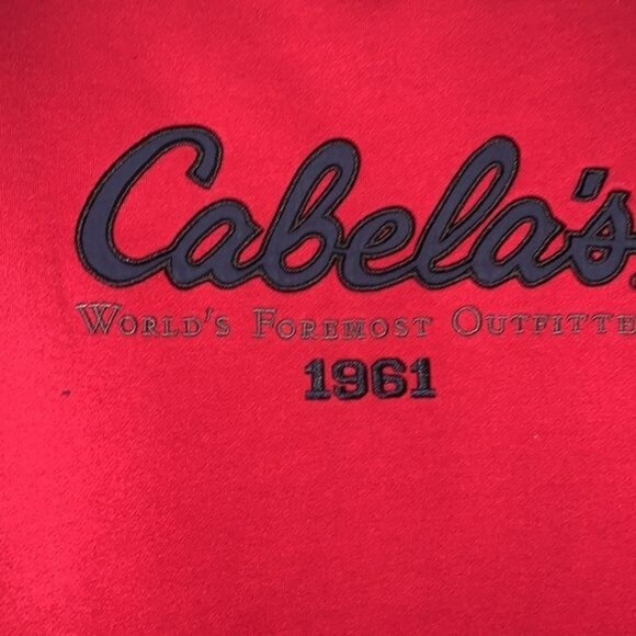 Cabelas Red Crewneck Sweatshirt S Reg/P Normal Cotton/Poly Blend - Picture 4 of 8
